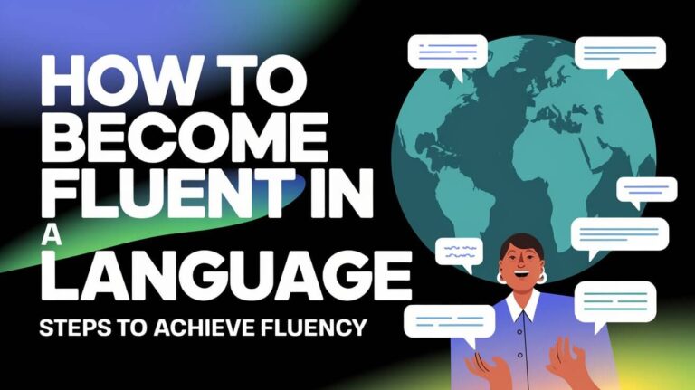 How To Become Fluent In A Language