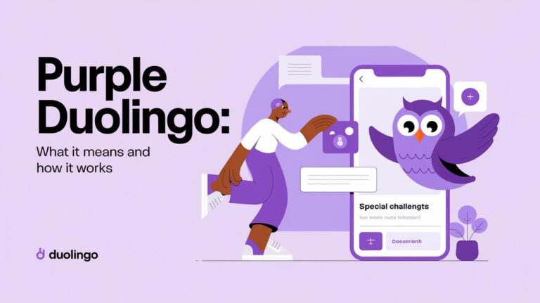 Purple Duolingo