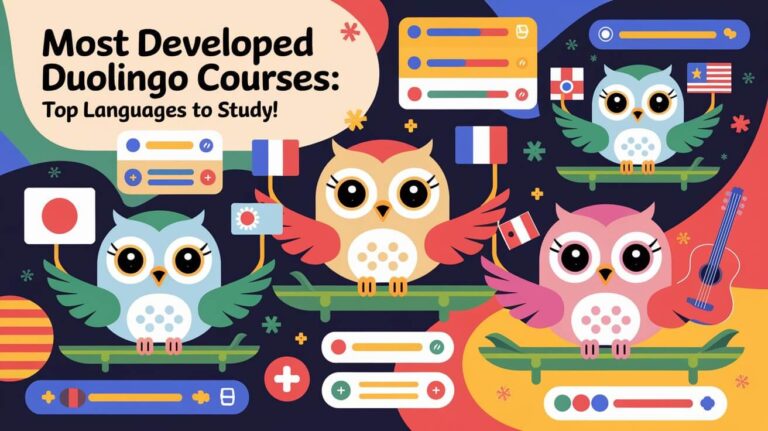 Most Developed Duolingo Courses