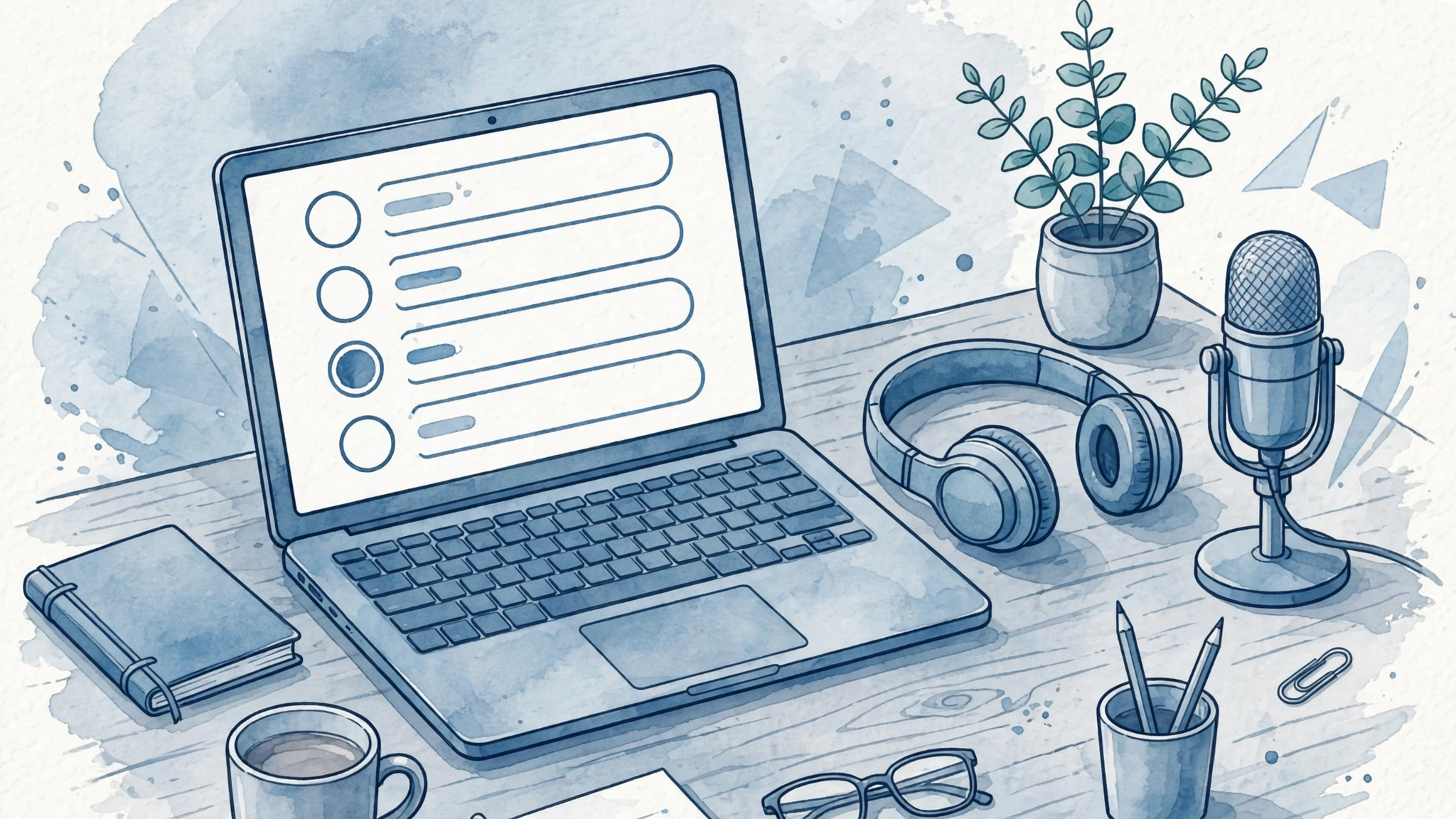 DET Question Types Explained: Every Duolingo English Test Question in 2026 7 Laptop with quiz interface, headphones and microphone — Duolingo English Test question types